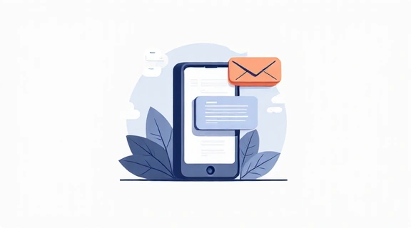 Teléfono con burbuja de chat y correo electrónico
