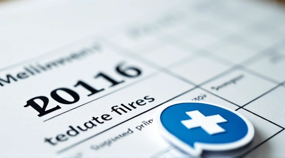 Calendario con una fecha marcada y un ícono de actualización