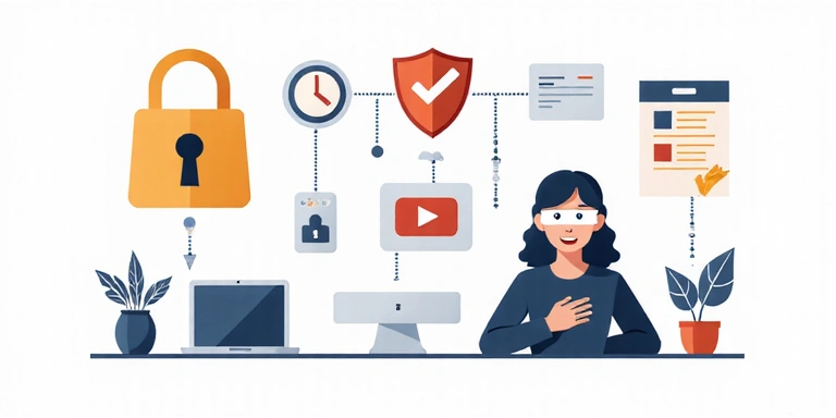 Iconos de seguridad y derechos de privacidad